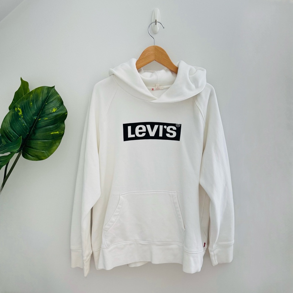 LEVI’S | White Hoodie With Black Levi’s Print Size 1X